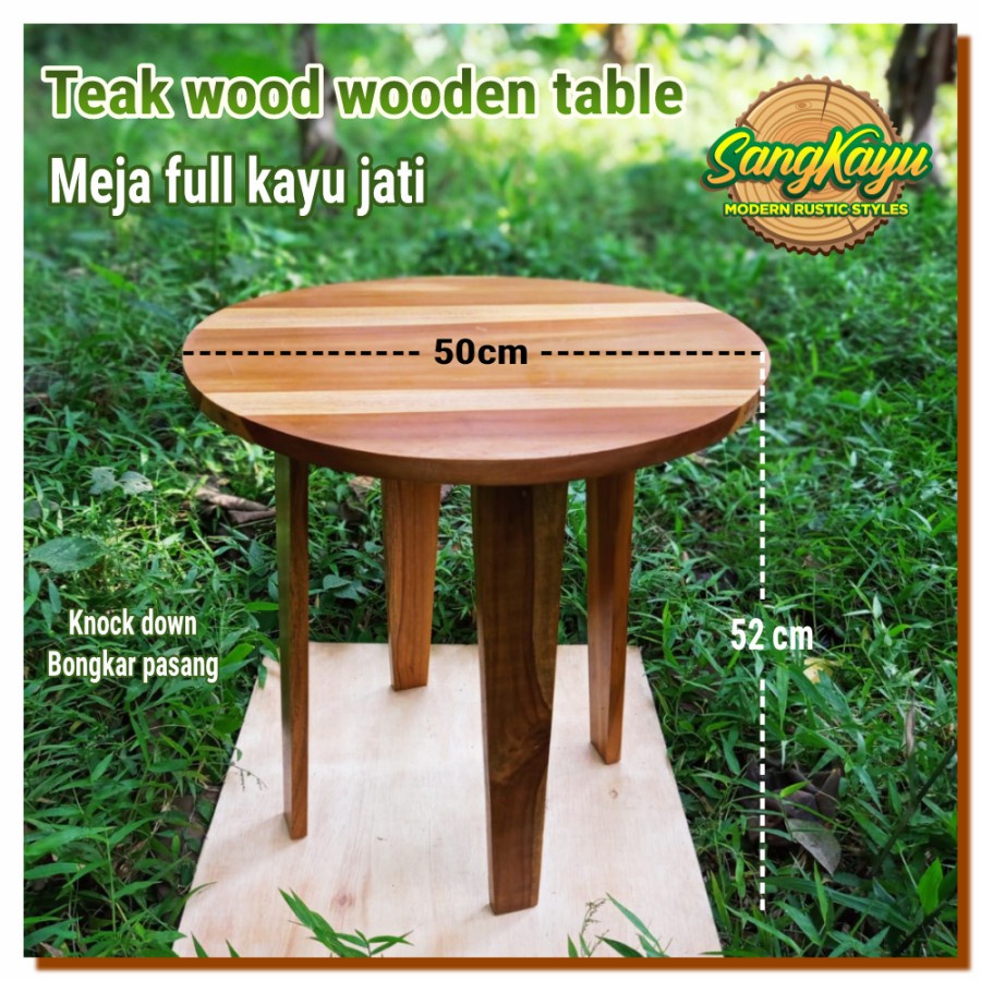 KAYU The Original Teak Wood table full Wooden Teak side table cafe