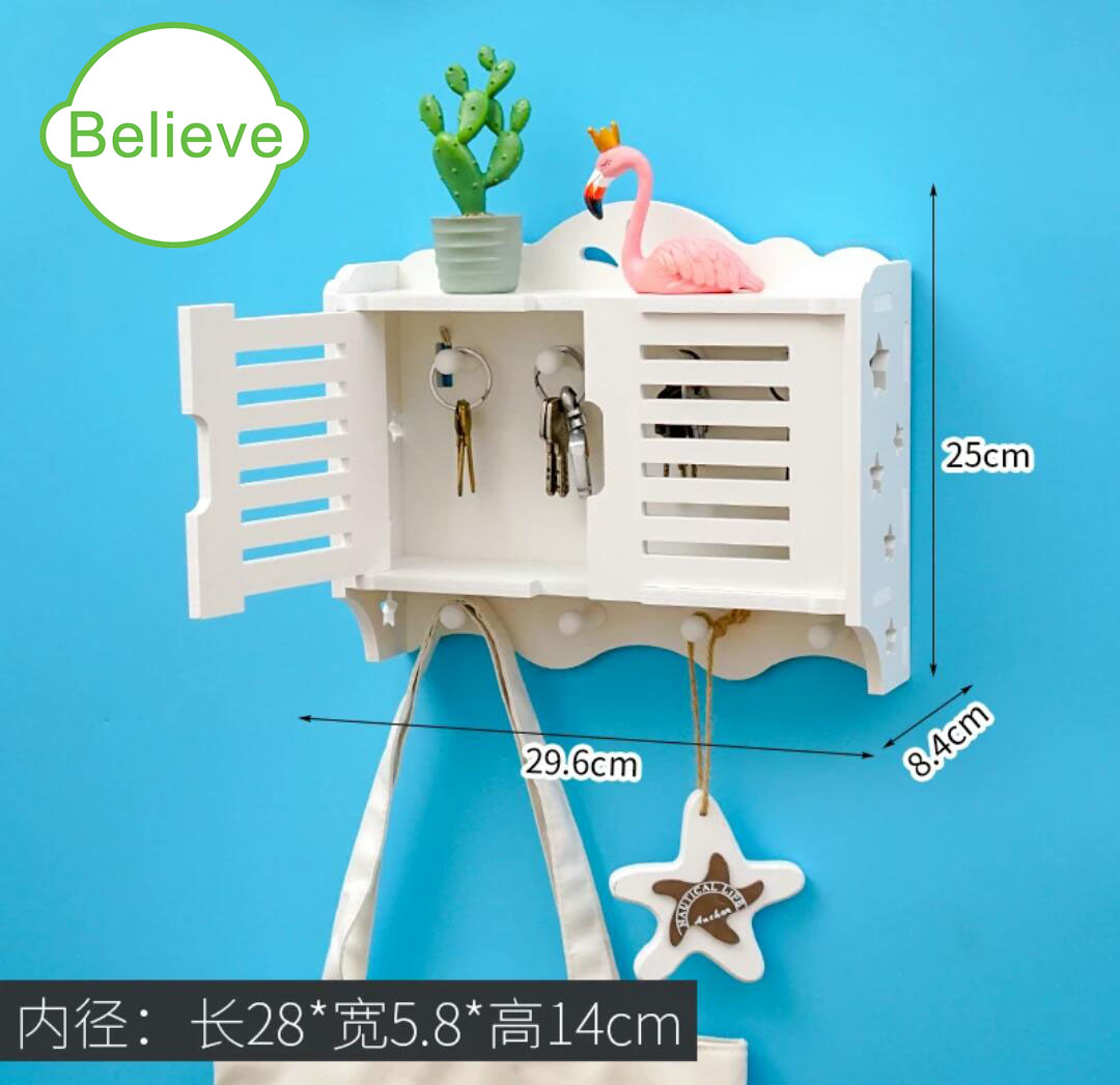 White Key Holder Rack Wall Mount Organizer Storage Keys Hanger Hook Shopee Malaysia