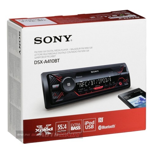 Sony DSX A410BT 4 x 55W Bluetooth/USB/iPhone/iPod Mechless Media Stereo Receiver