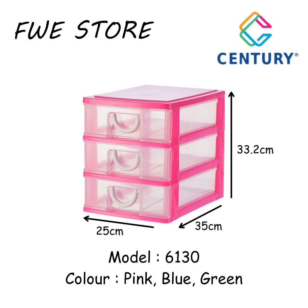 Century 3 Tier A4 Mini Drawer Document Storage Stationary