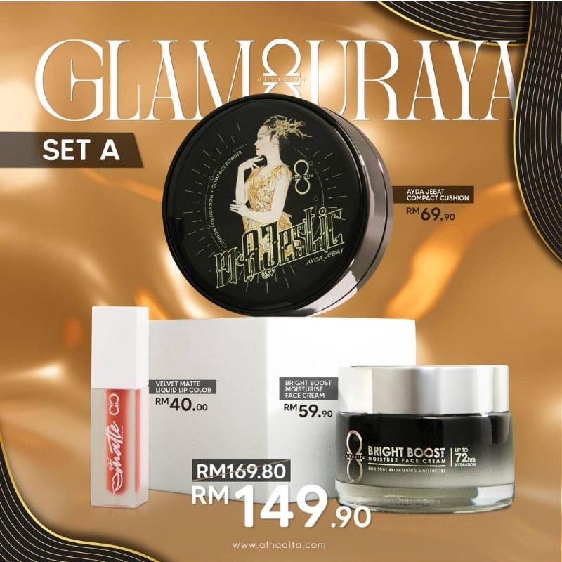 NEW‼️SET GLAMOUR RAYA ALHA ALFA X AYDA JEBAT WITH EXTRA GIFT