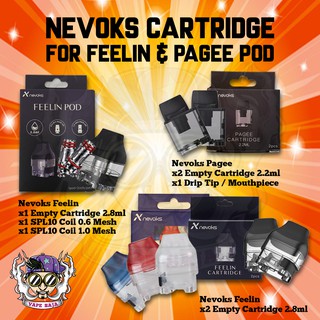VAPESAJA Original Nevoks Feelin Cartridge Nevoks Pagee Cartridge Nevoks Feelin Cartridge with 2 Coils