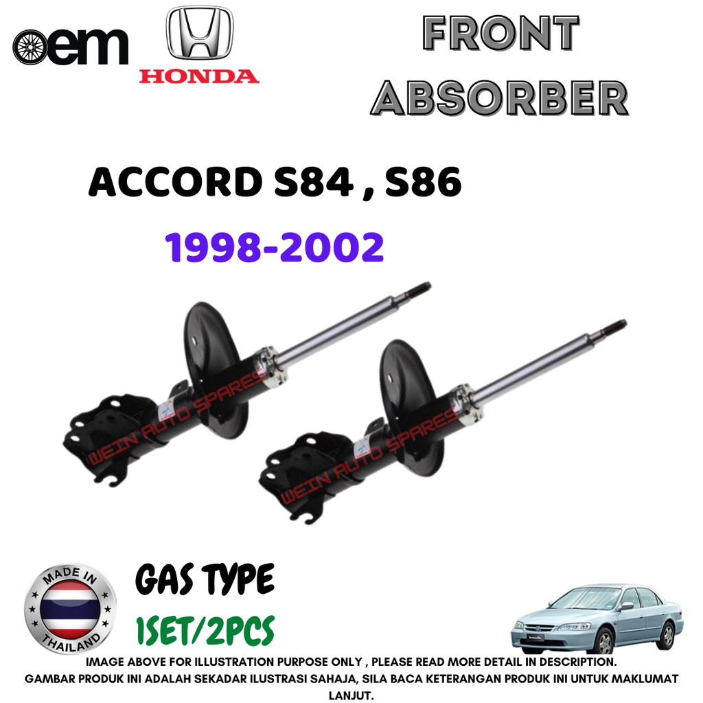 Honda S84 S86 1998 2002 Front Shock Absorber 2pcs Gas Type Shopee Malaysia