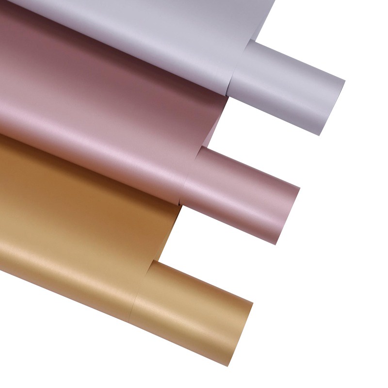 18pcs Highgrade flower wrapping paper doublesided gold paper