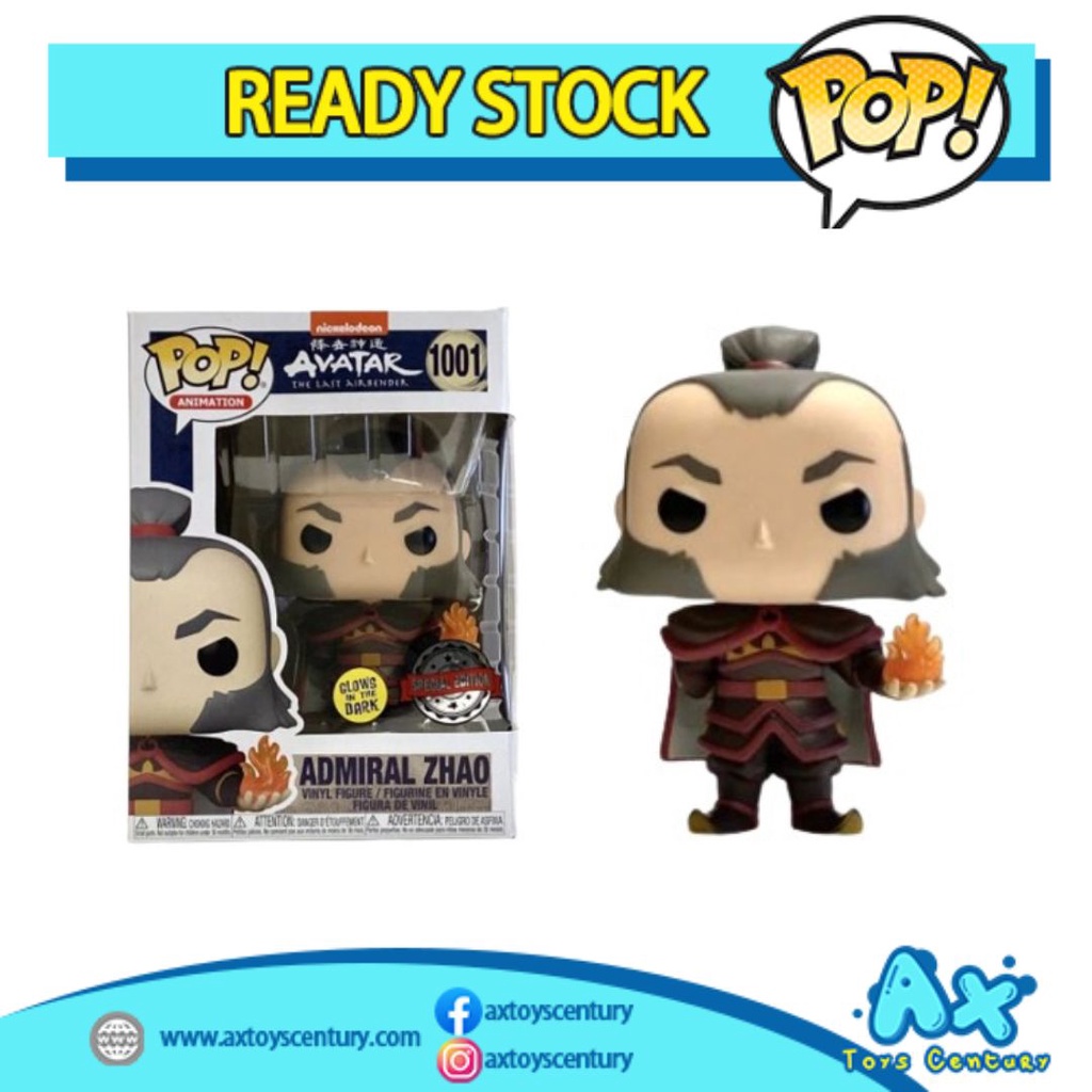 Funko Pop! Animation: Avatar The Last Airbender - Admiral Zhao #1001 GITD Special Edition 100% Genuine