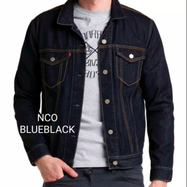 jaket jeans blue black