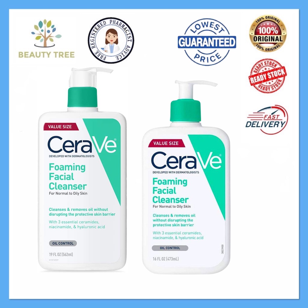 CeraVe Foaming Facial Cleanser 473ml / 562ml | Shopee Malaysia