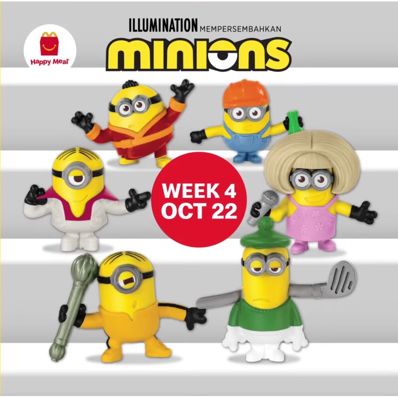 [Ready Stock] McDonald’s McDonalds Week 4 Minion Happy Meal McD Minions