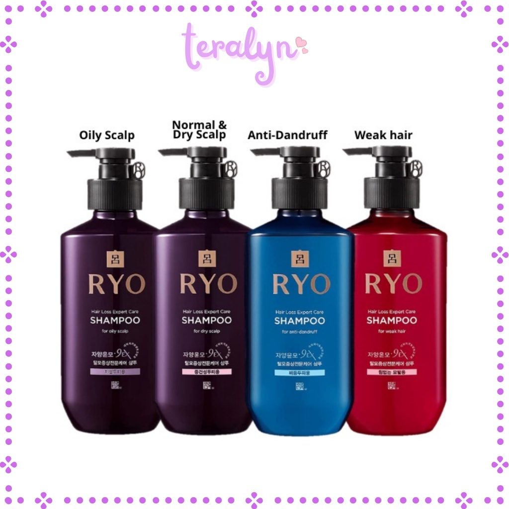 [Ready stock] Ryo Hair Loss Expert Care Shampoo 180ml 400ml Shopee
