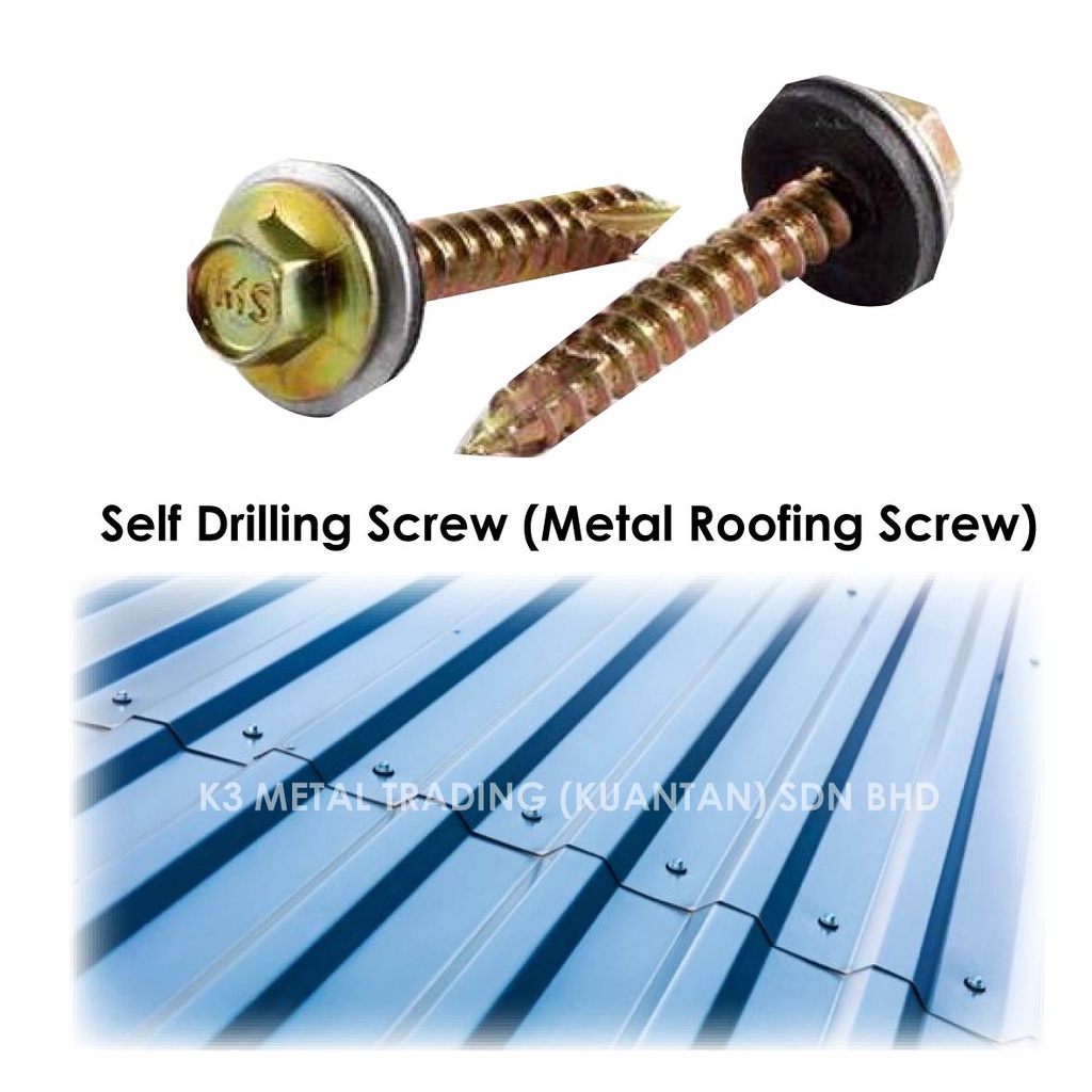 Metal Roofing Screw - Skru Atap (Self Drilling Screw) | Shopee Malaysia