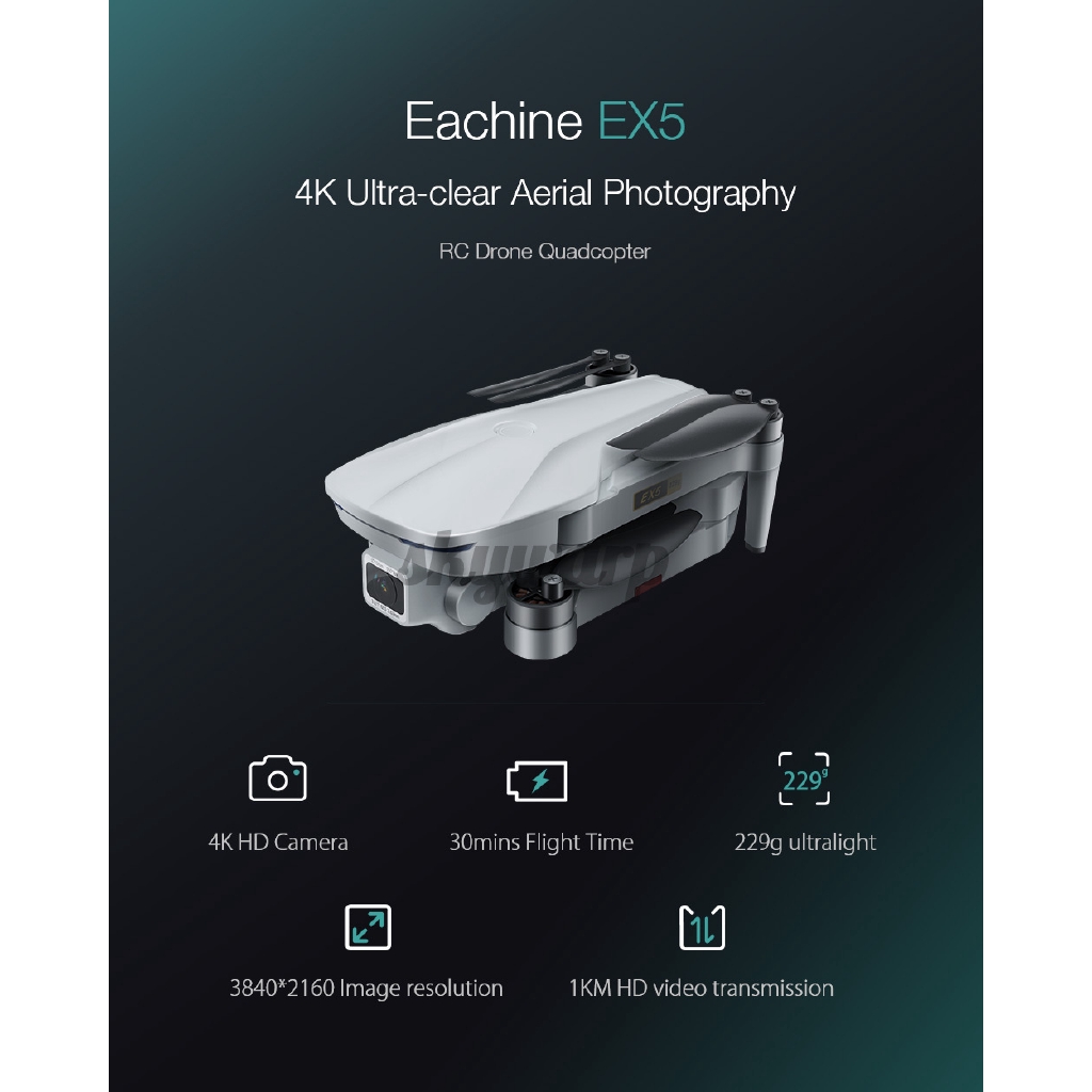 Details about   Eachine EX5 5G WIFI 1KM FPV GPS 4K HD Camera Servo 30mins Foldable RC