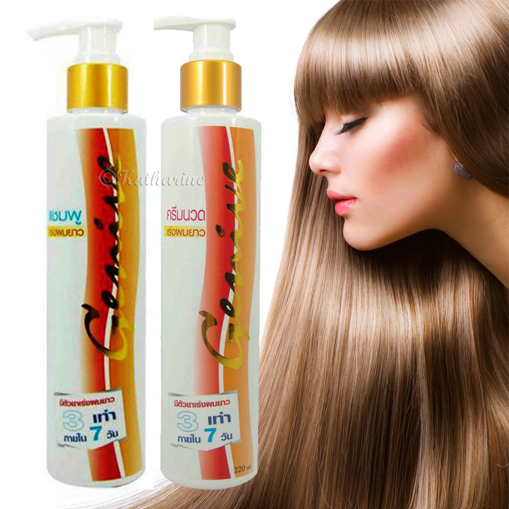 Pack Shampoo Conditioner Genive Fast Grow Long Hair Growth Loss