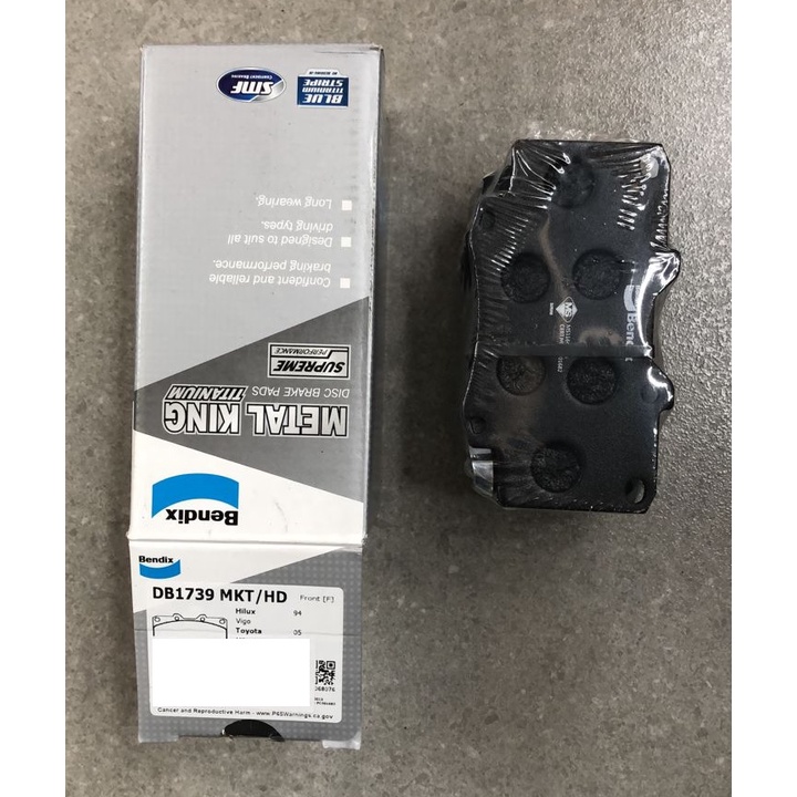 Bendix Metal King Titanium Toyota Hilux VIGO Kun25 Front disc pad brake