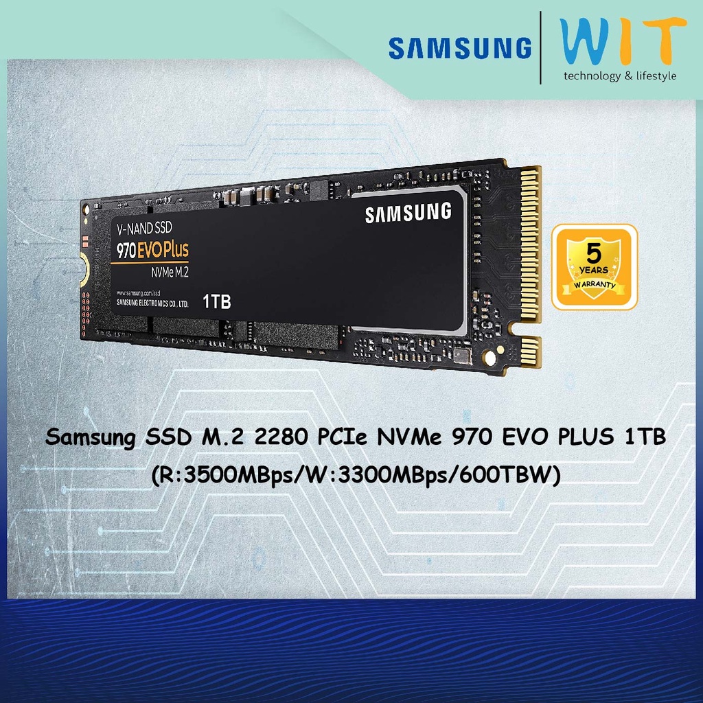 Samsung SSD M.2 2280 PCIe NVMe 970 EVO PLUS 1TB (MZ-V7S1T0BW)