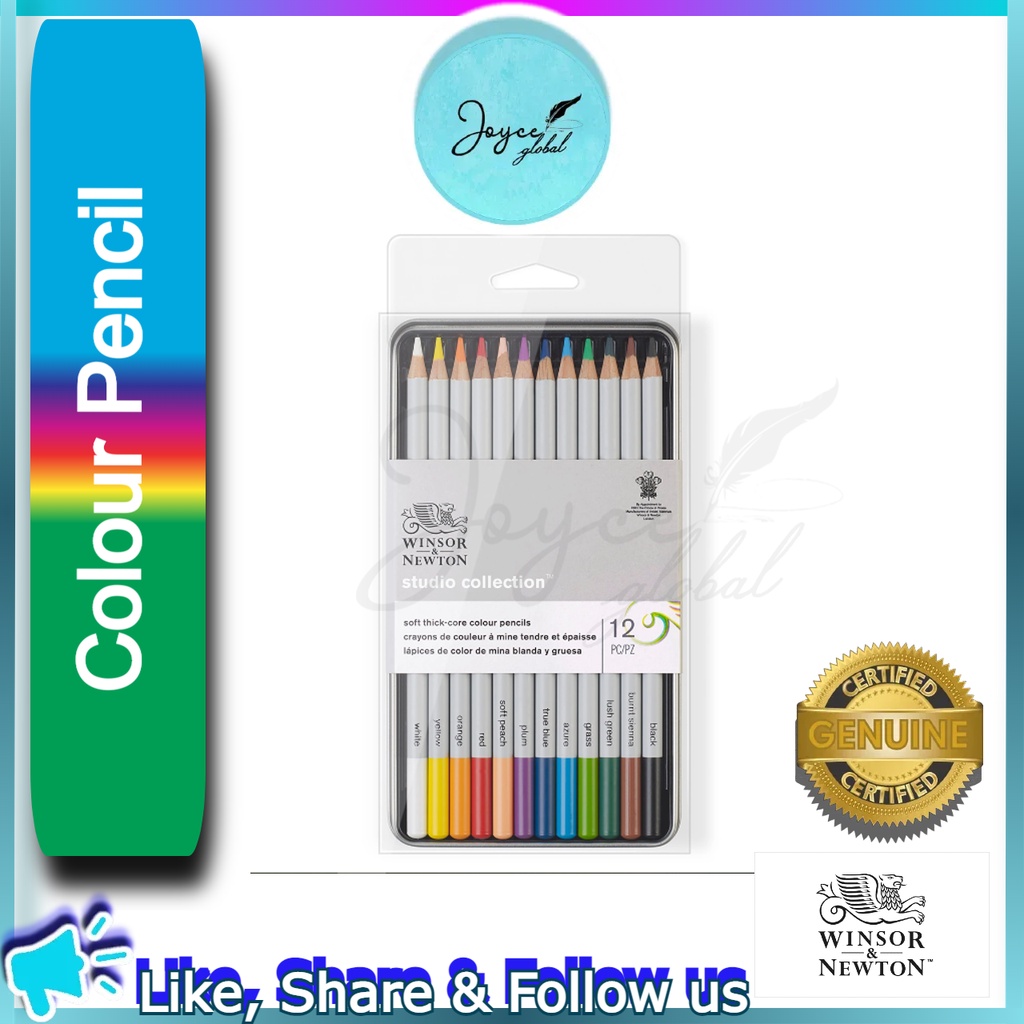 Winsor & Newton Studio Collection Colour Pencils/12Pcs Shopee Malaysia