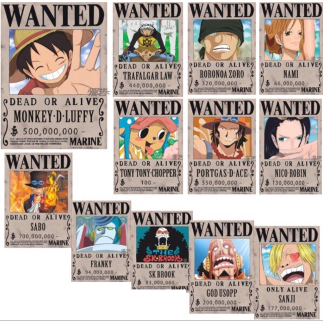 One Piece Wanted Poster Ready Stock Shopee Malaysia
