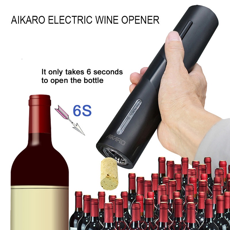 AIKARO Red Wine Bottle Opener Electric Corkscrew Gift Set