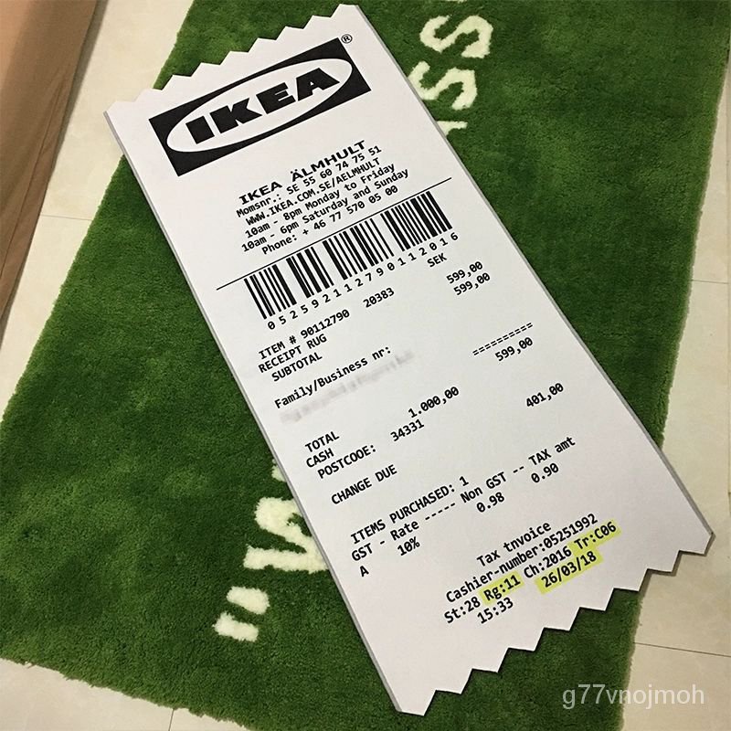 IKEA Tide brand IKEA x Virgil Abloh joint name Markrad IKEA receipt ...