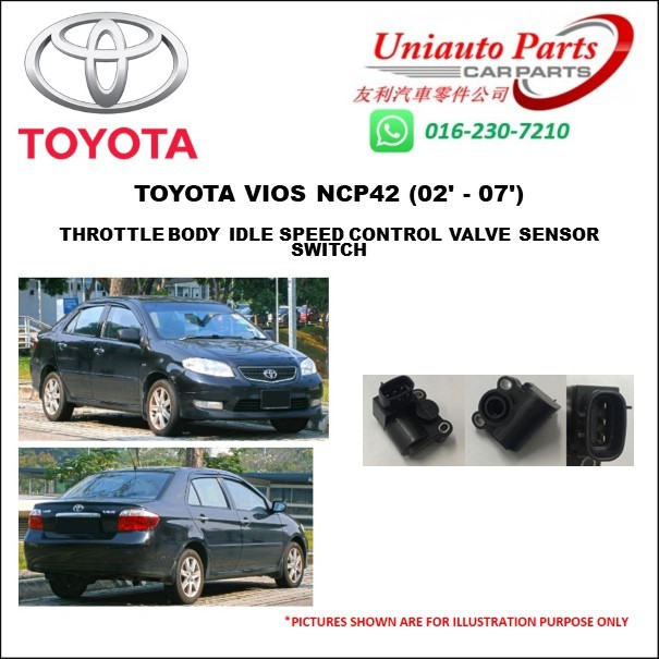 TOYOTA VIOS NCP42 (02' 07') THROTTLE BODY IDLE SPEED CONTROL VALVE