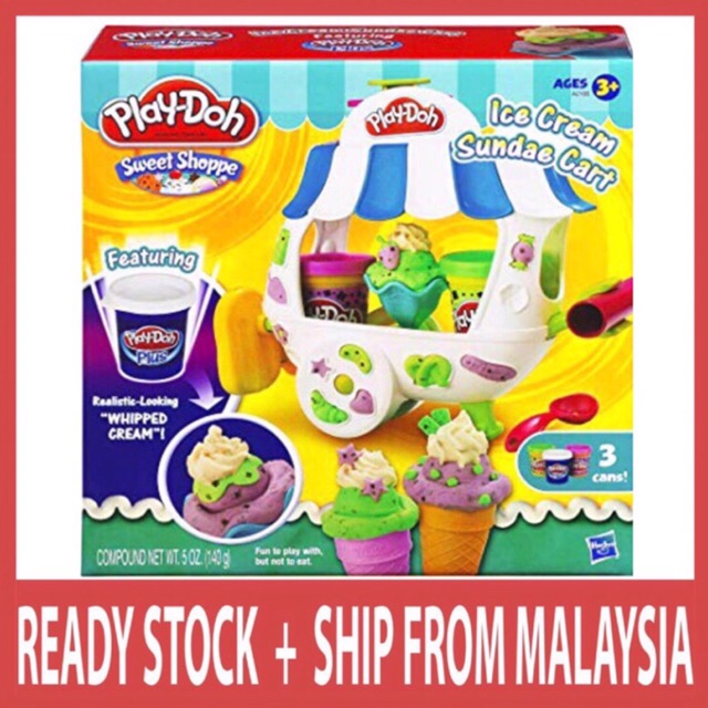 play doh ice cream sundae cart