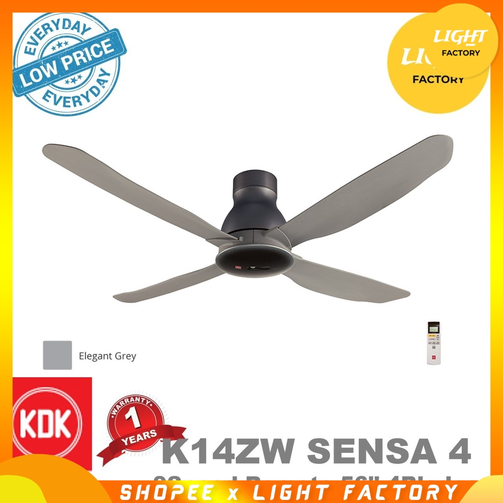 KDK K14ZW 4BLADE SENSA 4 Series 9 Speed Remote Ceiling Fan KDK K14ZW 4BLADE SENSA 4 Series 9 Speed Remote Ceiling Fan