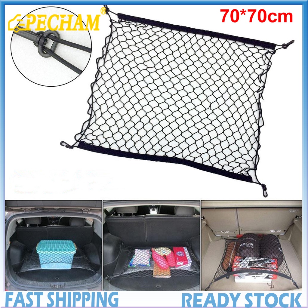 Elastic nylon mesh car trunk net, cargo organizer, car trunk accessories Shopee Malaysia