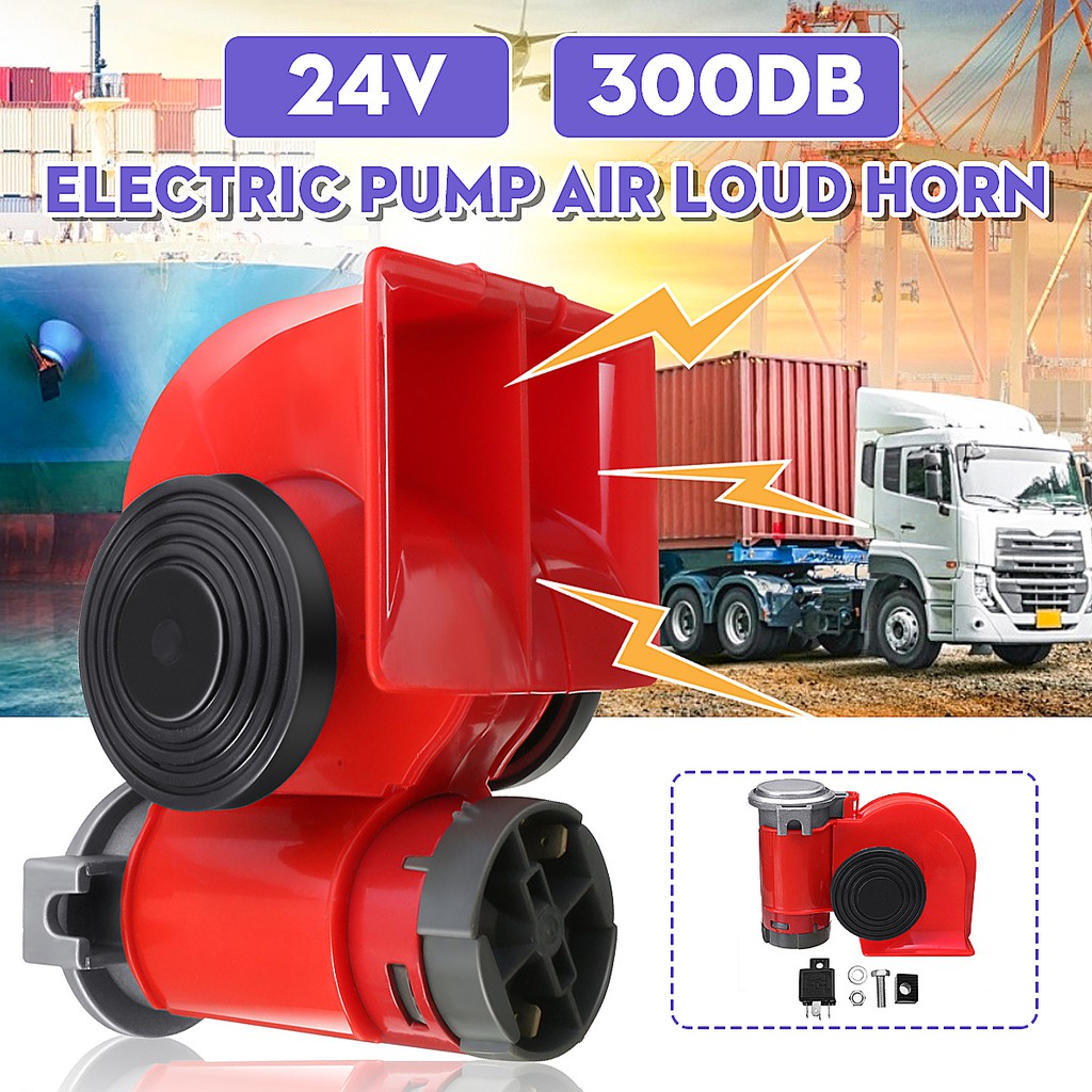 Air Blast Horn Compact Car Truck RV Twin Tone Air Horn Snail Horn with