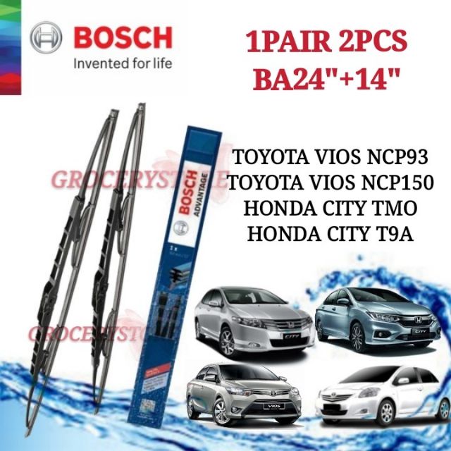 BOSCH Advantage Wiper Blade 24"+14" SET VIOS NCP93/NCP150/CITY TMO/CITY