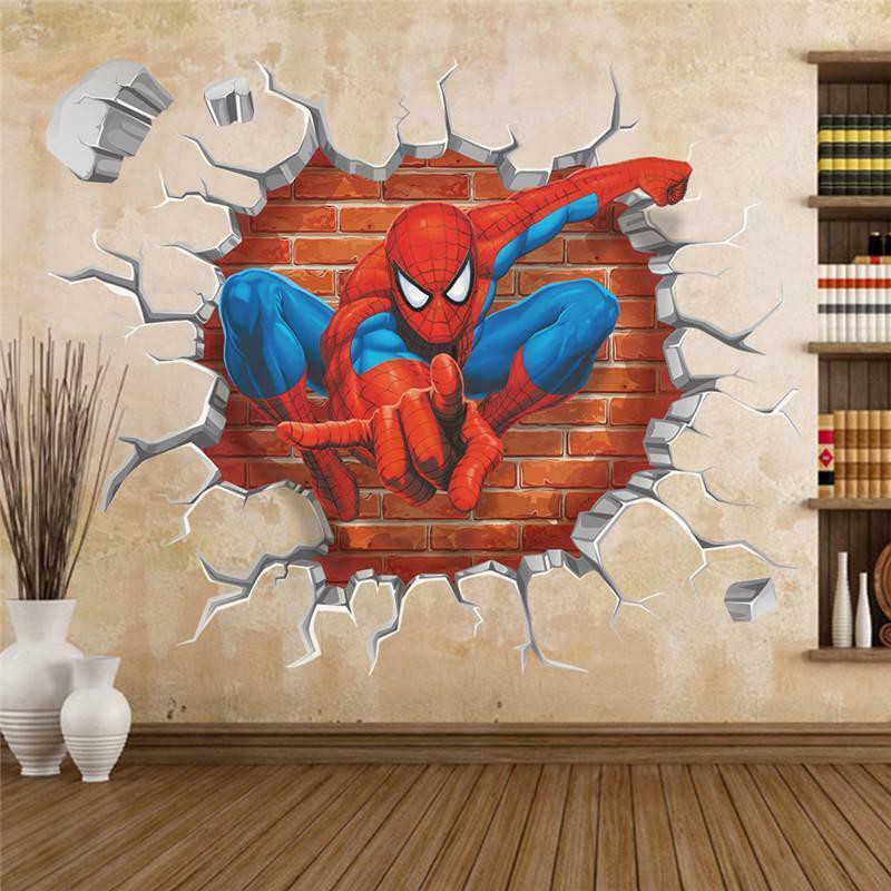 3D Spiderman Wall Sticker for Kids Bedroom Home Decor Decal Mural Art  Marvel | Shopee Malaysia