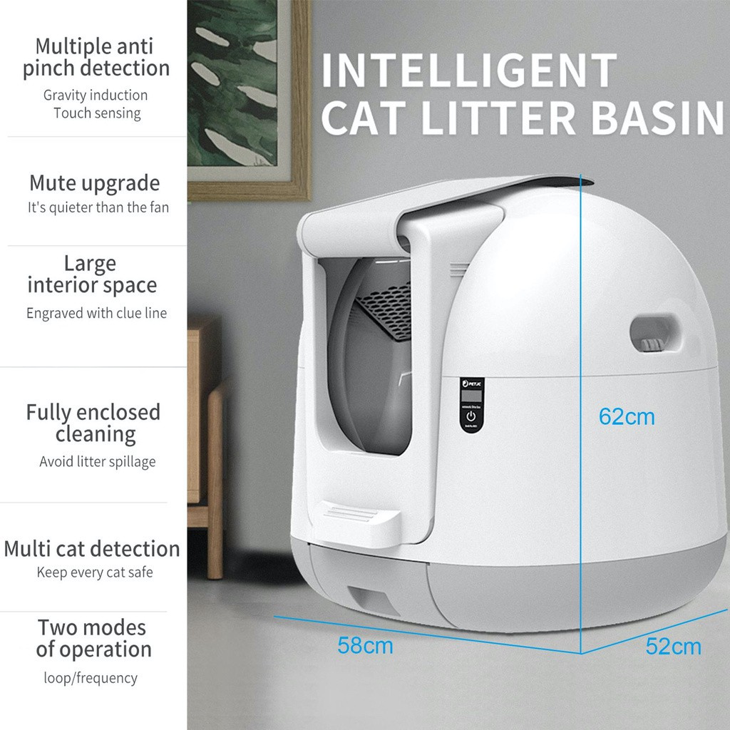 Self-cleaning cat litter box smart toilet automatic feces shovel closed ...