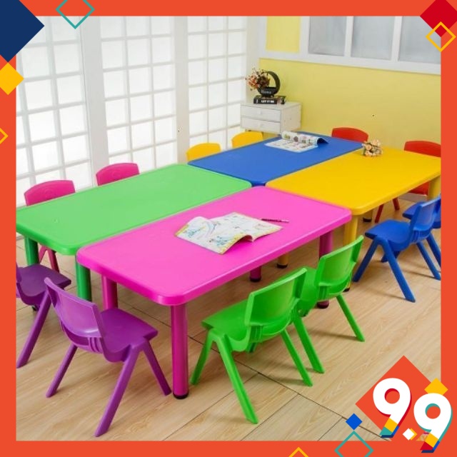 High Quality Kindergarten Table kids table with adjustable height meja