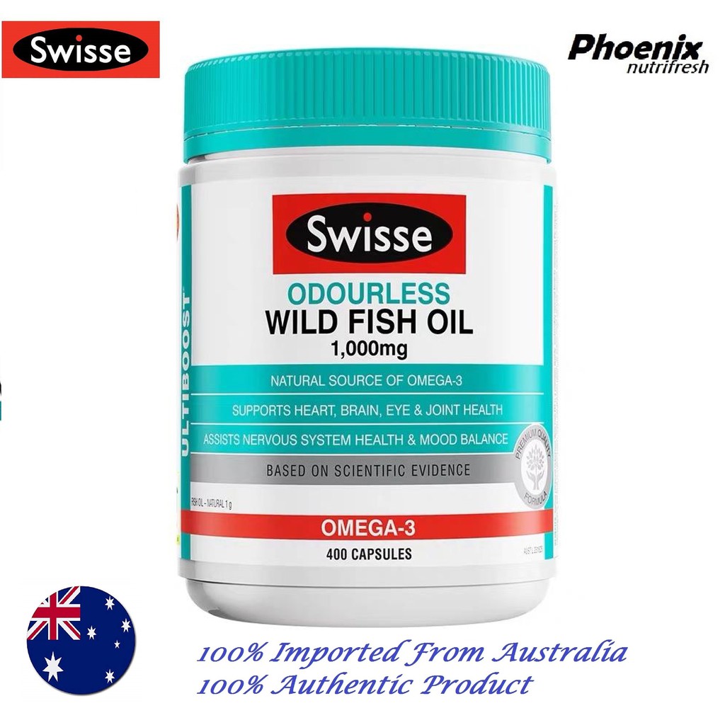 100% From Australia SWISSE Odourless Wild Fish Oil ...