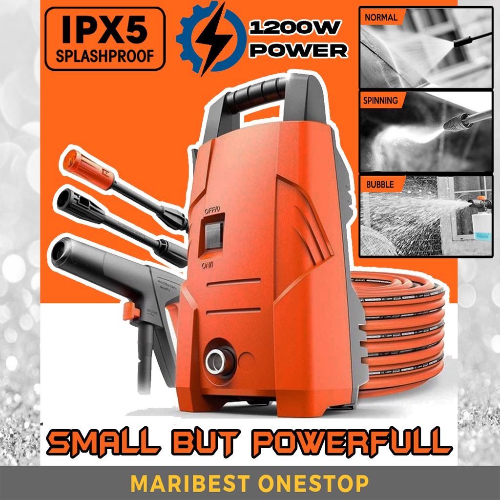 PORTABLE 1200W HIGH PRESSURE WATER JET CLEANER SPRAY FOR BUILDINGS