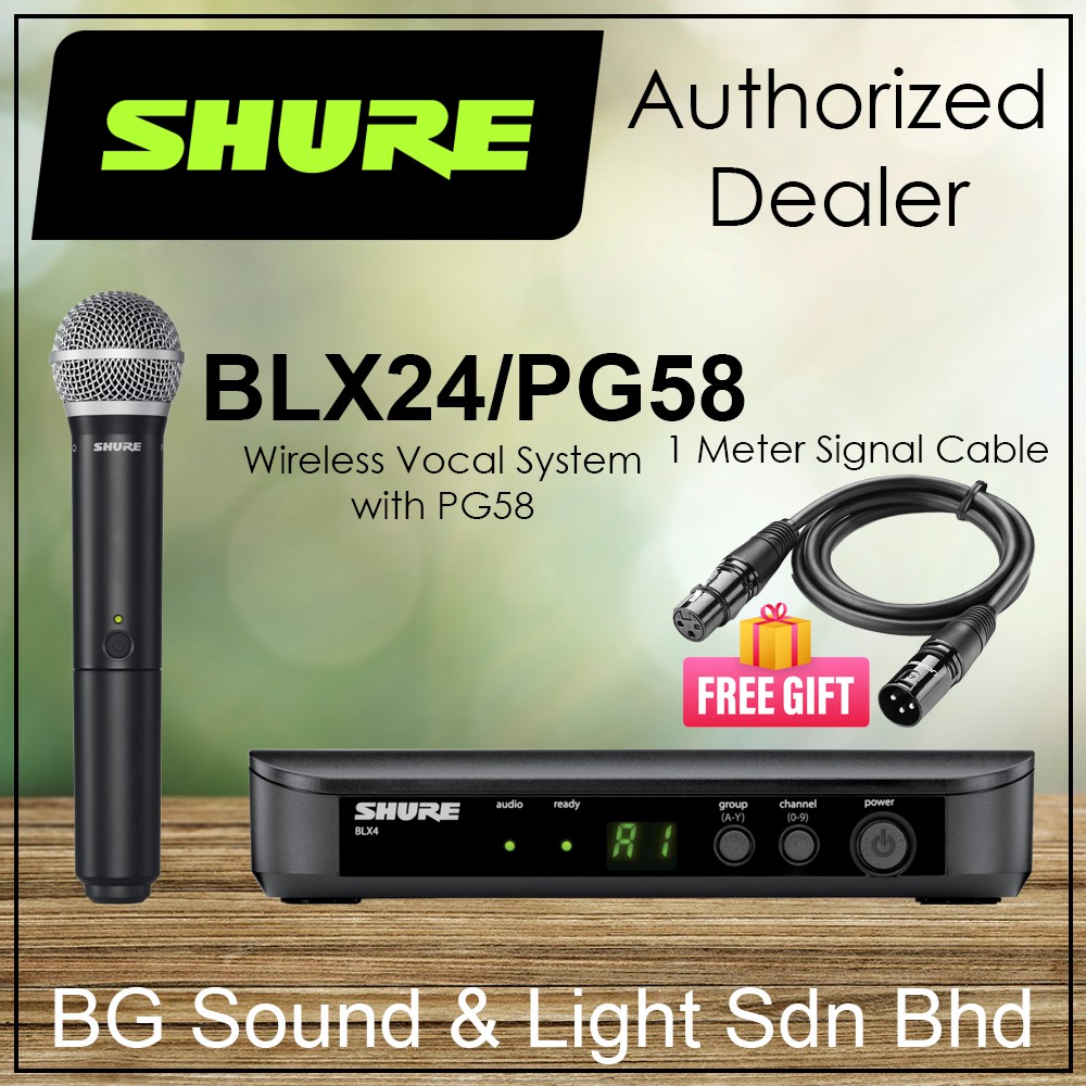 Shure BLX24/PG58 Wireless System With PG58 Mic[Shure Premium Authorized