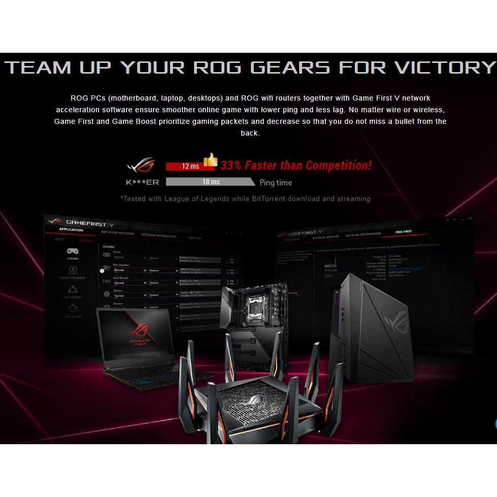 Asus Rog Rapture Wifi Ax1148 Ax Gigabit Router Gt Ax Shopee Malaysia