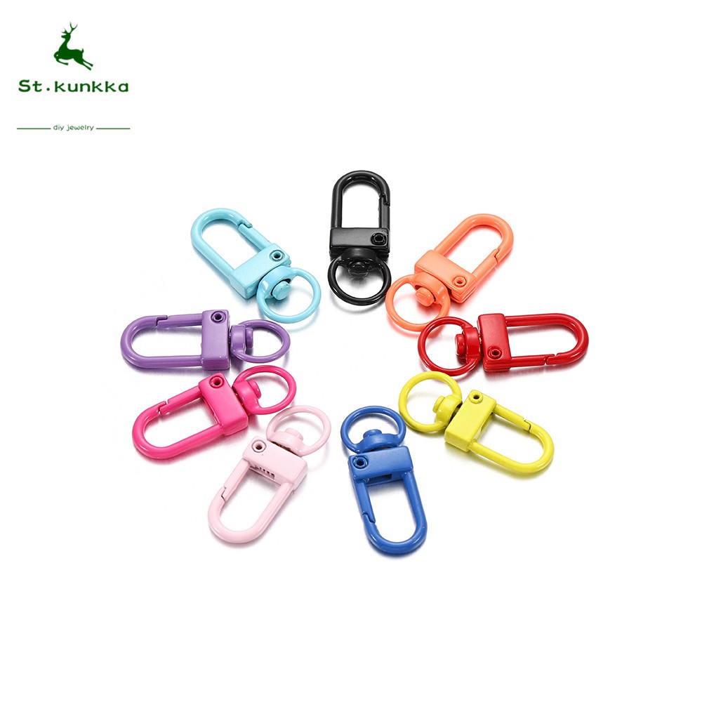 St.kunkka 5 Pcs/Lot Colorful Key Chain Ring Metal Hook Clips for diy jewelry making