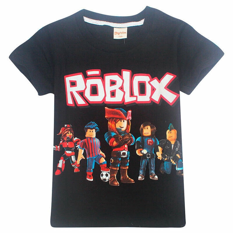 Roblox Kids Boys Girls Cartoon Short Sleeve Summer T Shirts Cotton Tops Clothes Boys T Shirts Tops 2 16 Years Boys Clothing 2 16 Years Makolli Tj - goth roblox outfits boy