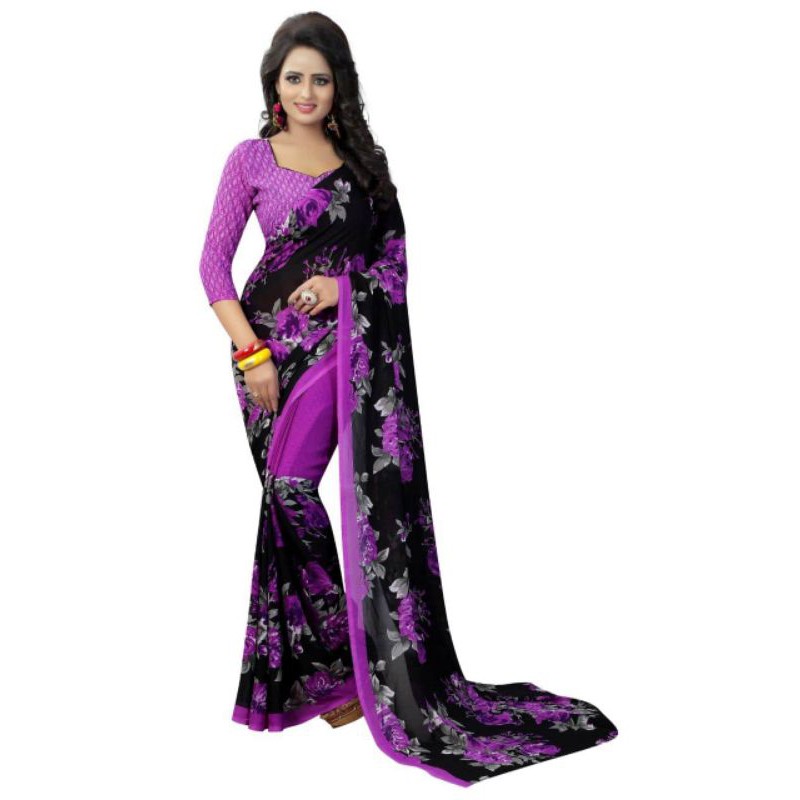 Saree READY STOCK Georgette Saree Kain  Saree Kain  