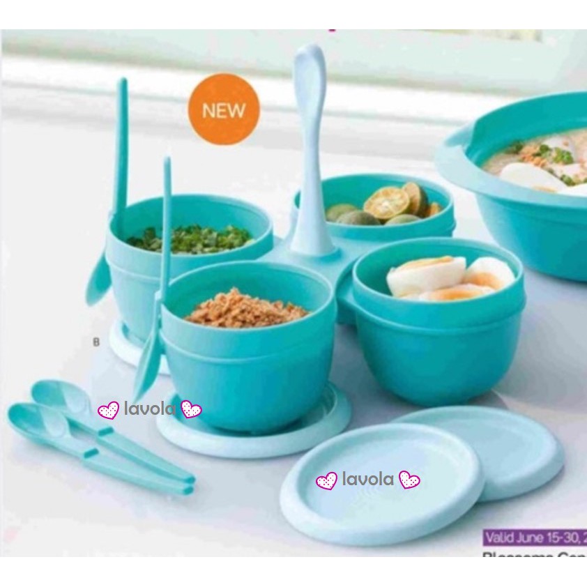 Tupperware Blossom Condimate with hang on spoon Set