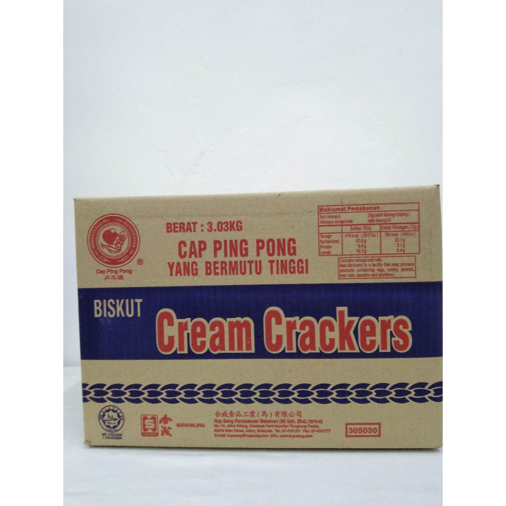Hup Seng cream cracker's (kurang minyak) 3.03kg