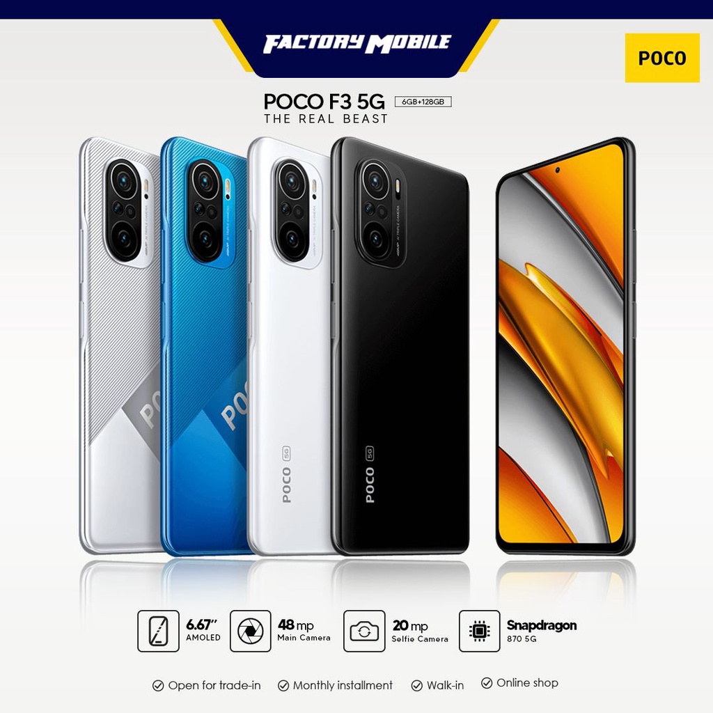 Xiaomi Poco F3 5g Original Mobile Phone 1 Year Warranty Shopee Malaysia 9740