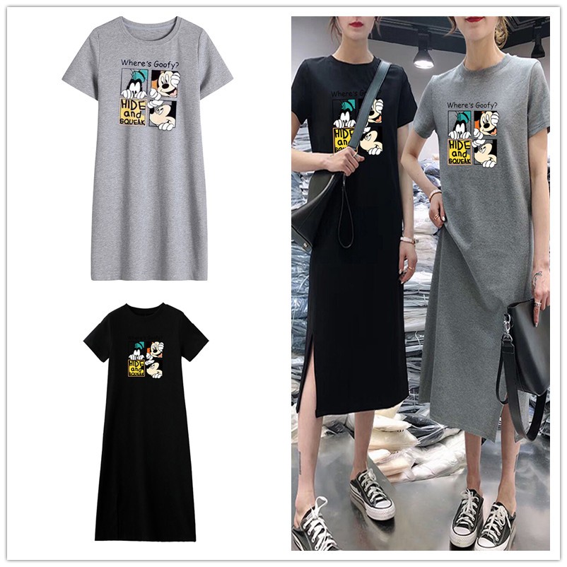 long sleeve cotton t shirt dress
