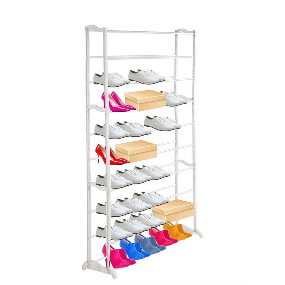 Delly White Muilti Layer Shoe Rack 10 Layers Tiers Fit For 50 Pair Shoe Assemble Storage Shelf Space Ml 10w Shopee Malaysia