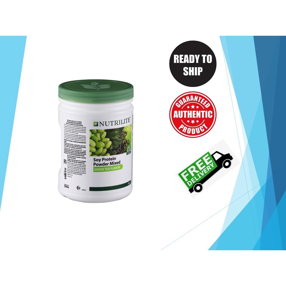 AMWAY Nutrilite Soy Protein Drink Mix Green Tea Flavor 450g Shopee