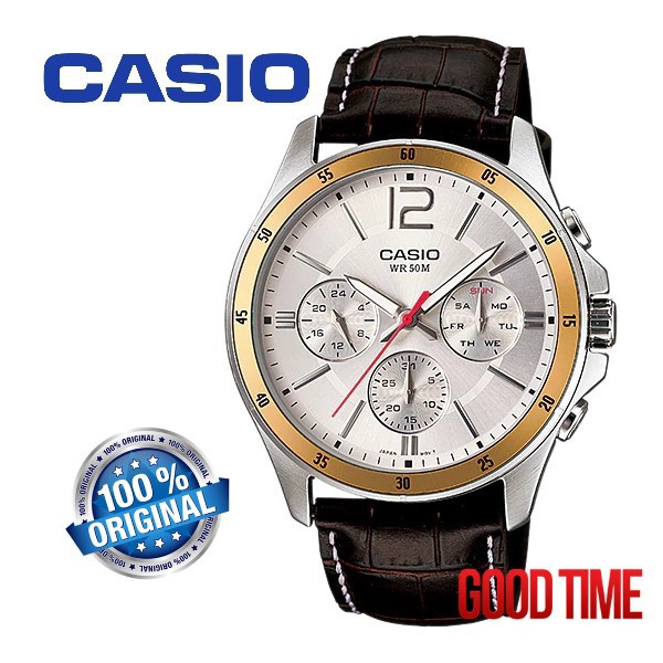 Casio Original Mtp 1374l 7av Men S Watch Jam Tangan Lelaki Casio Original Casio Watch For Men Original Casio Watch For M Shopee Malaysia