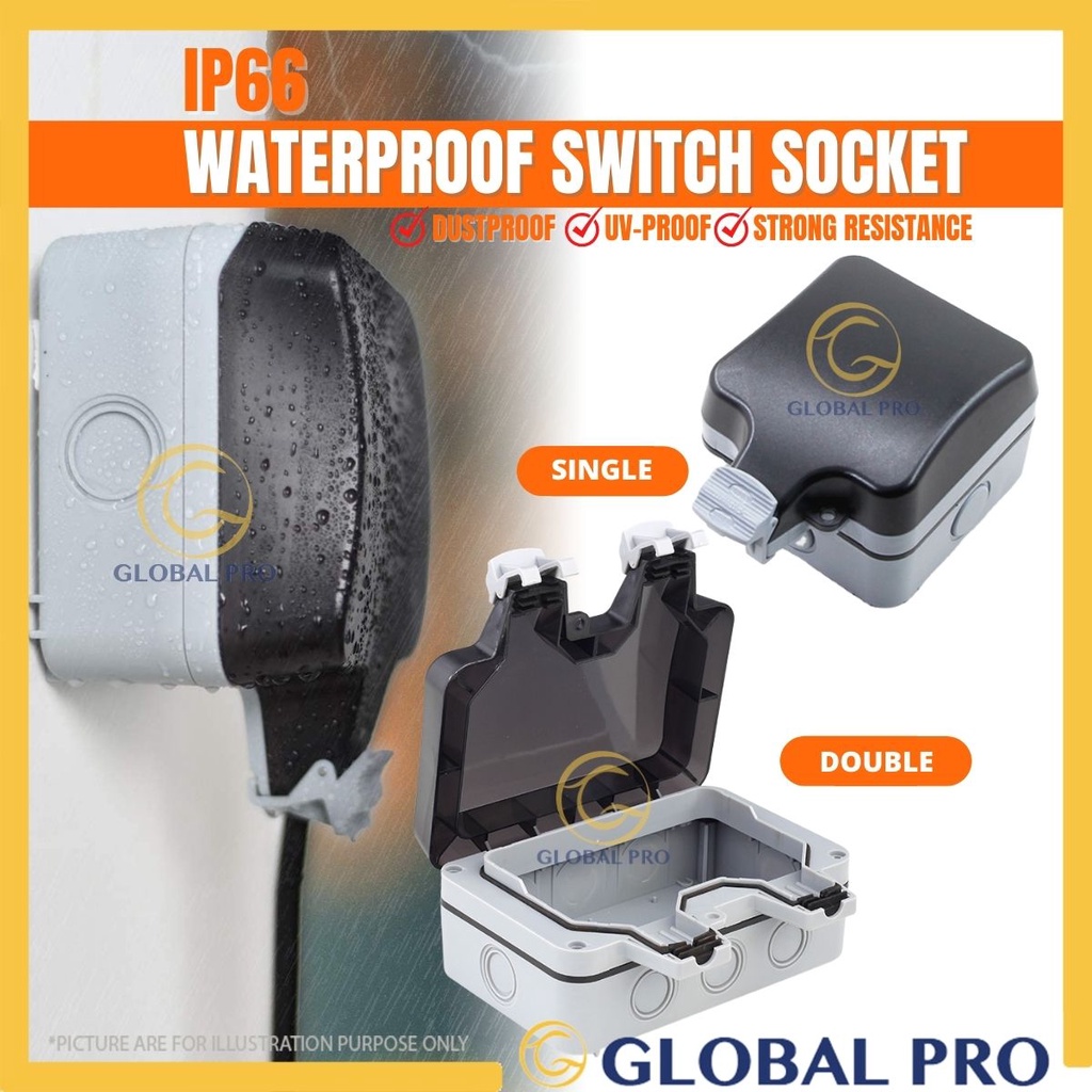 (SIRIM) IP66 Weatherproof Outdoor Cover Socket Protector Cover Outdoor