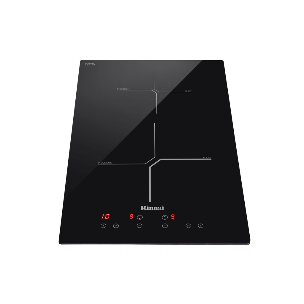 RINNAI 30cm 2zone Induction BuiltIn Electric Hob (Schott Ceran Glass