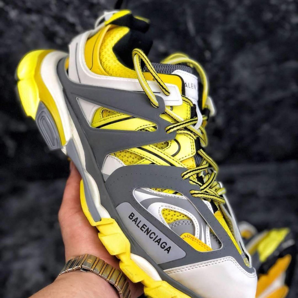 balenciaga track sneakers yellow