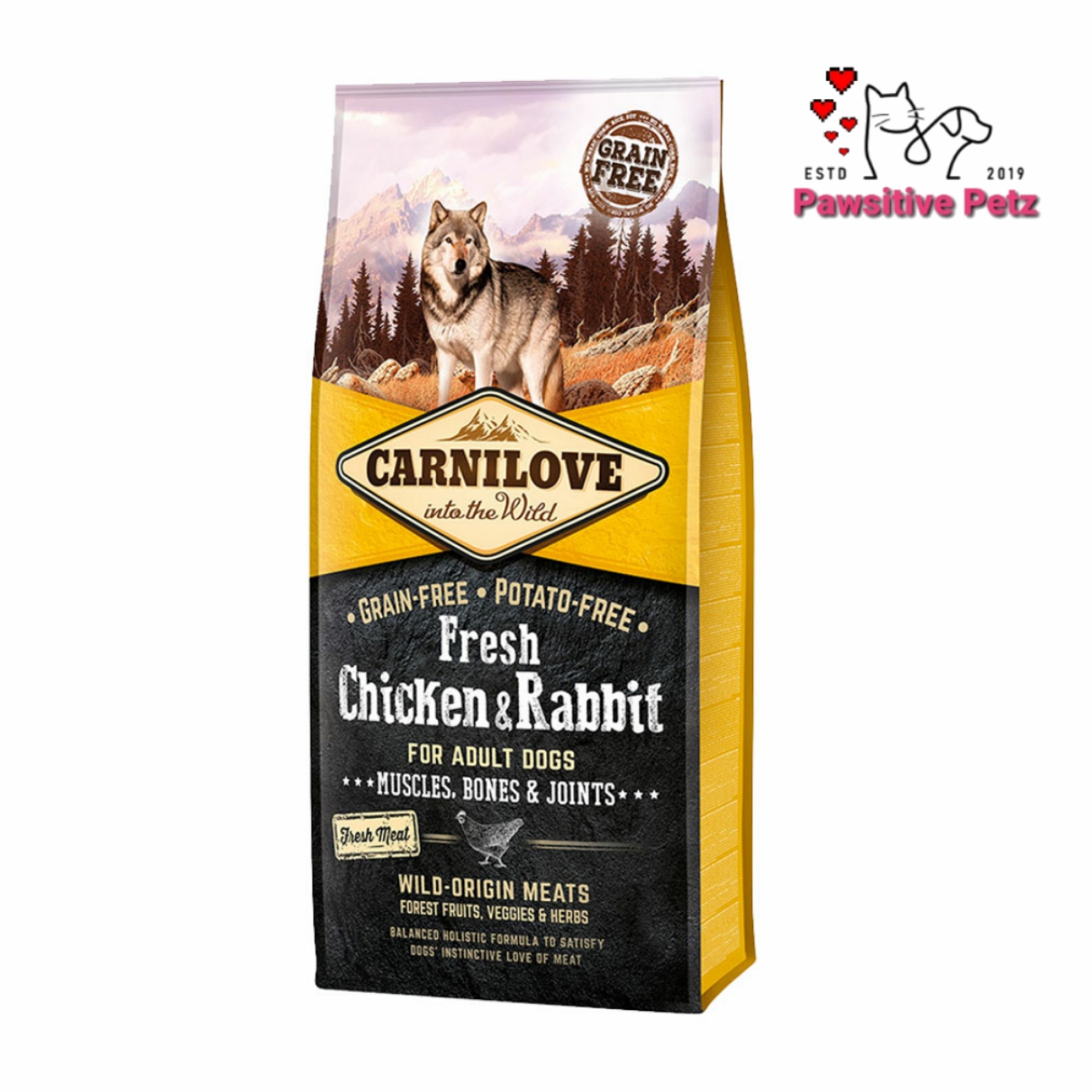 Carnilove Dog Adult Fresh Chicken Rabbit 12kg Dry Food Pet Food Dog Food Makanan Anjing Shopee Malaysia