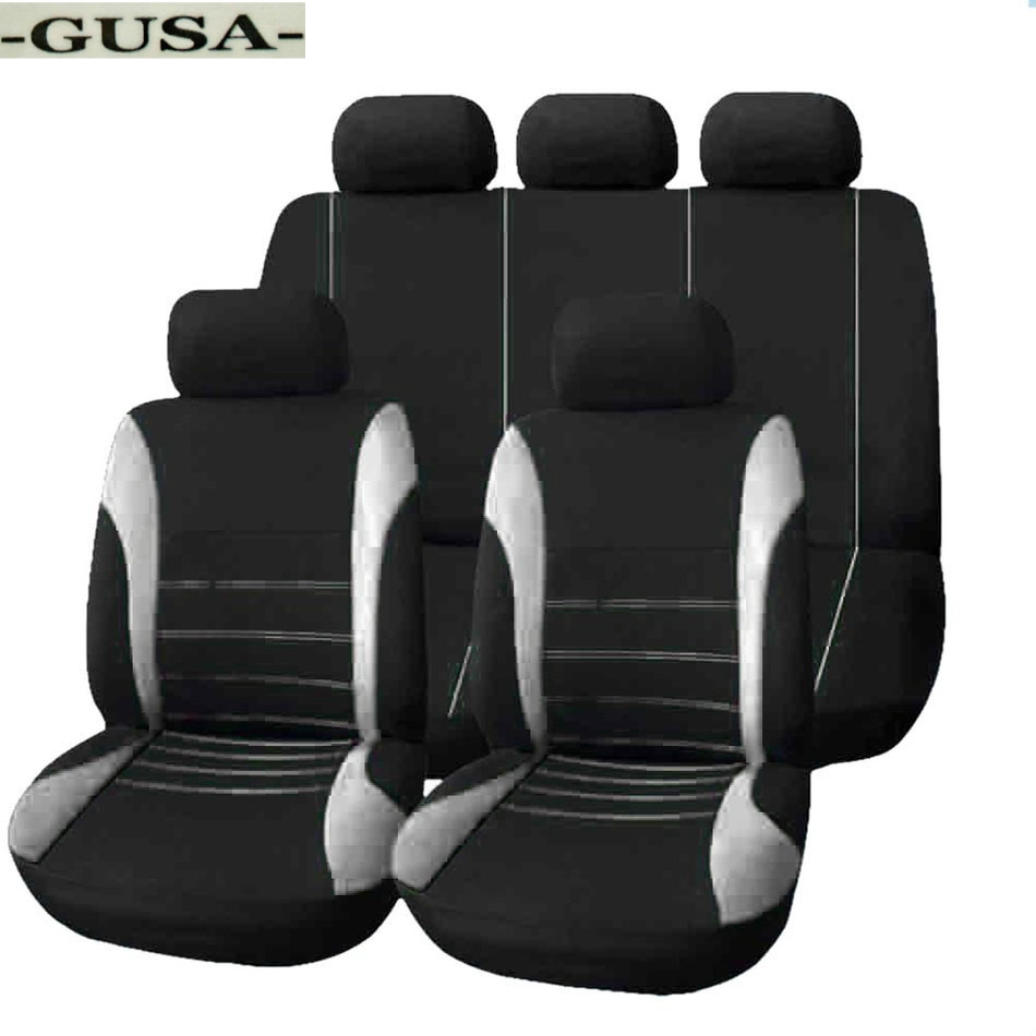 Circle Y Universal Car Seat Covers Leather Look Waterproof Full Set Black Heavy Duty HQ 